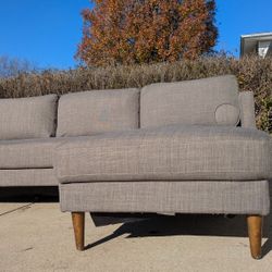 ⭐ MCM Grey 2 Pieces Sectional Free Delivery