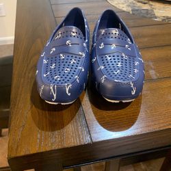 Navy Anchor Boat Shoes