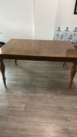 Brown dinner table