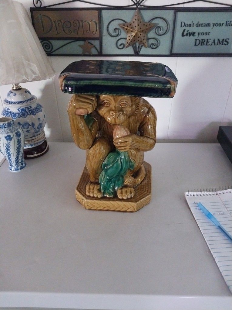 1970 Mcm Majolica Plant Stand