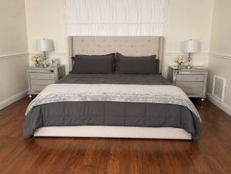 Bedroom door King split two xl twin bed set