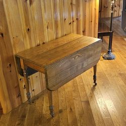 Antique Dropleaf Oak Table 