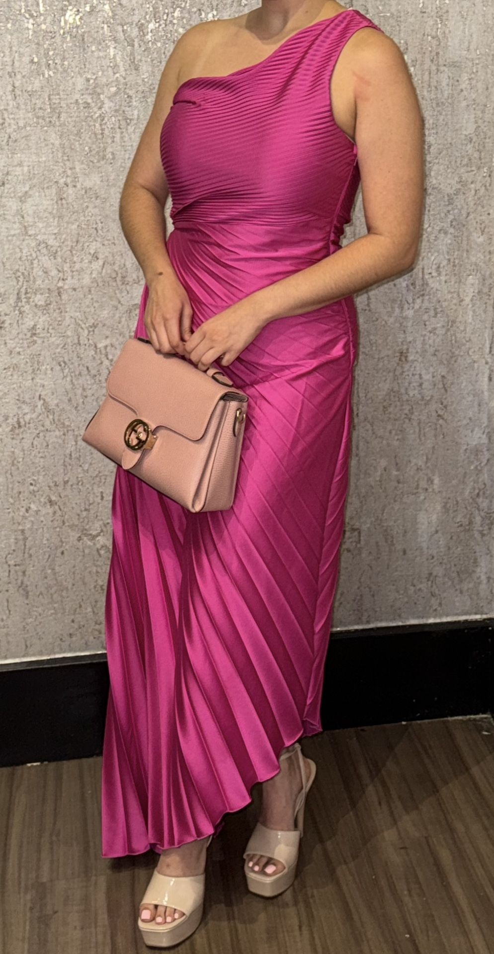 Pink Satin Dress