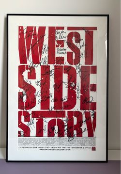 Signed West Side Story Broadway Poster – Framed