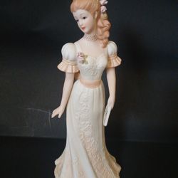 1991 Homco Porcelain "Victoria" Elegant Victorian Lady (Signed and dated) 9.5" tall