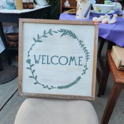 17x17 Wrlcome Sign
