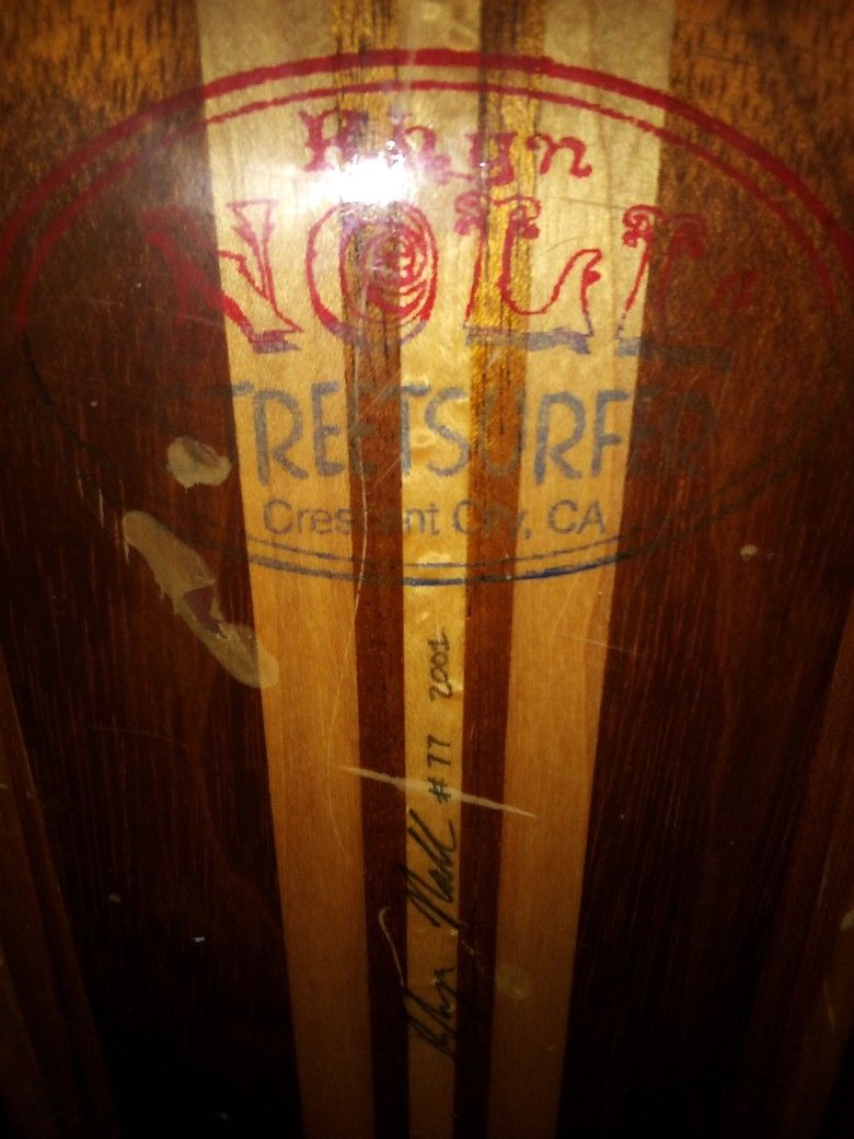 Rhyn Noll STREET SURFER VINTAGE SKATE DECK Autographed &...