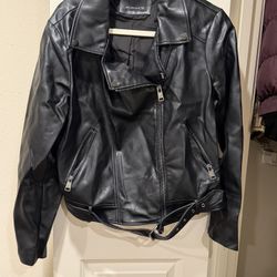 Elodie Leather Bomber Jacket 
