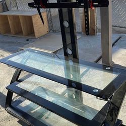 TV STAND AND STORAGE SHELVES 