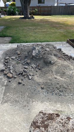 Free fill dirt plus concrete chunks for random fill