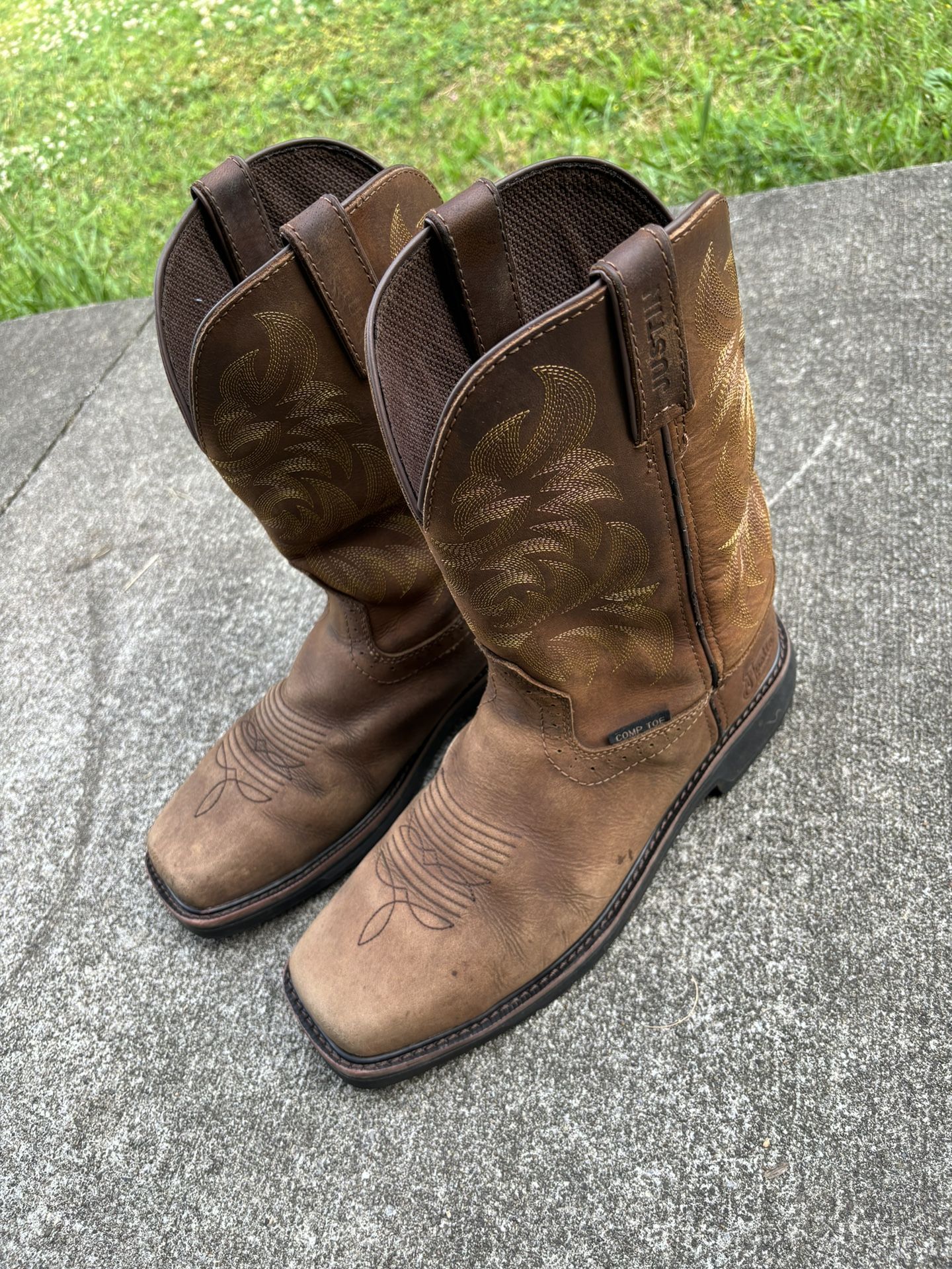 Justin Original 11" Steel Toe Men Size 11.5 