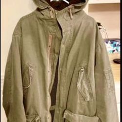 Long Insulated Jacket With Hood 