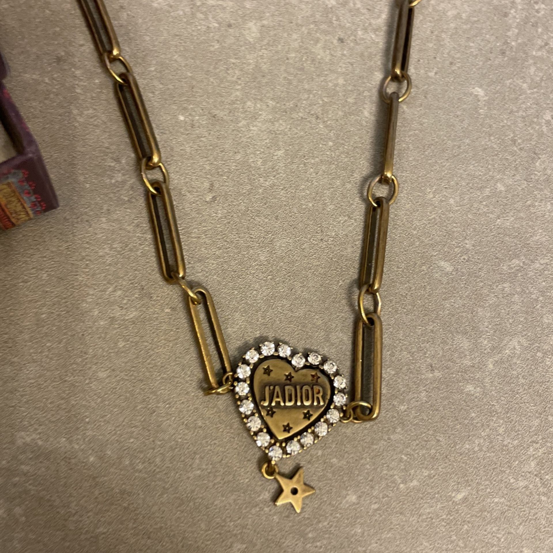 Dior Heart Necklace Gold