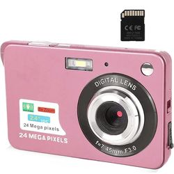 Digital Camera2.4 Inch FHD Pocket Cameras Rechargeable 24MP Camera for Backpa...