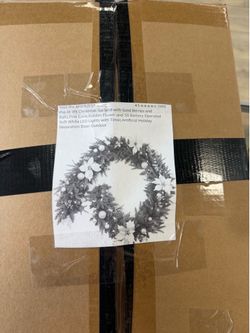 AMERZEST 9ft Pre-lit Christmas Garland