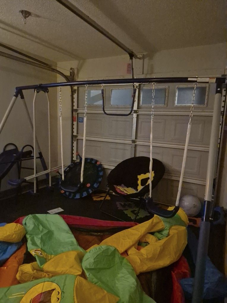 Plain Metal And Plastic Swing With Slide .. FREE 