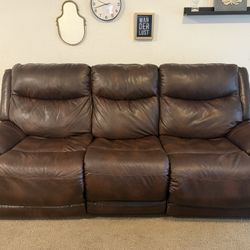 Recliner Sofa Set With Ottoman & 2 Side Tables 