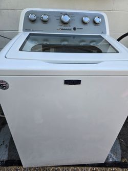 Maytag is a 4.3 cu. ft. high-efficiency top-load washer