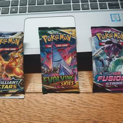 Sealed Pokemon Cards 3 Packs