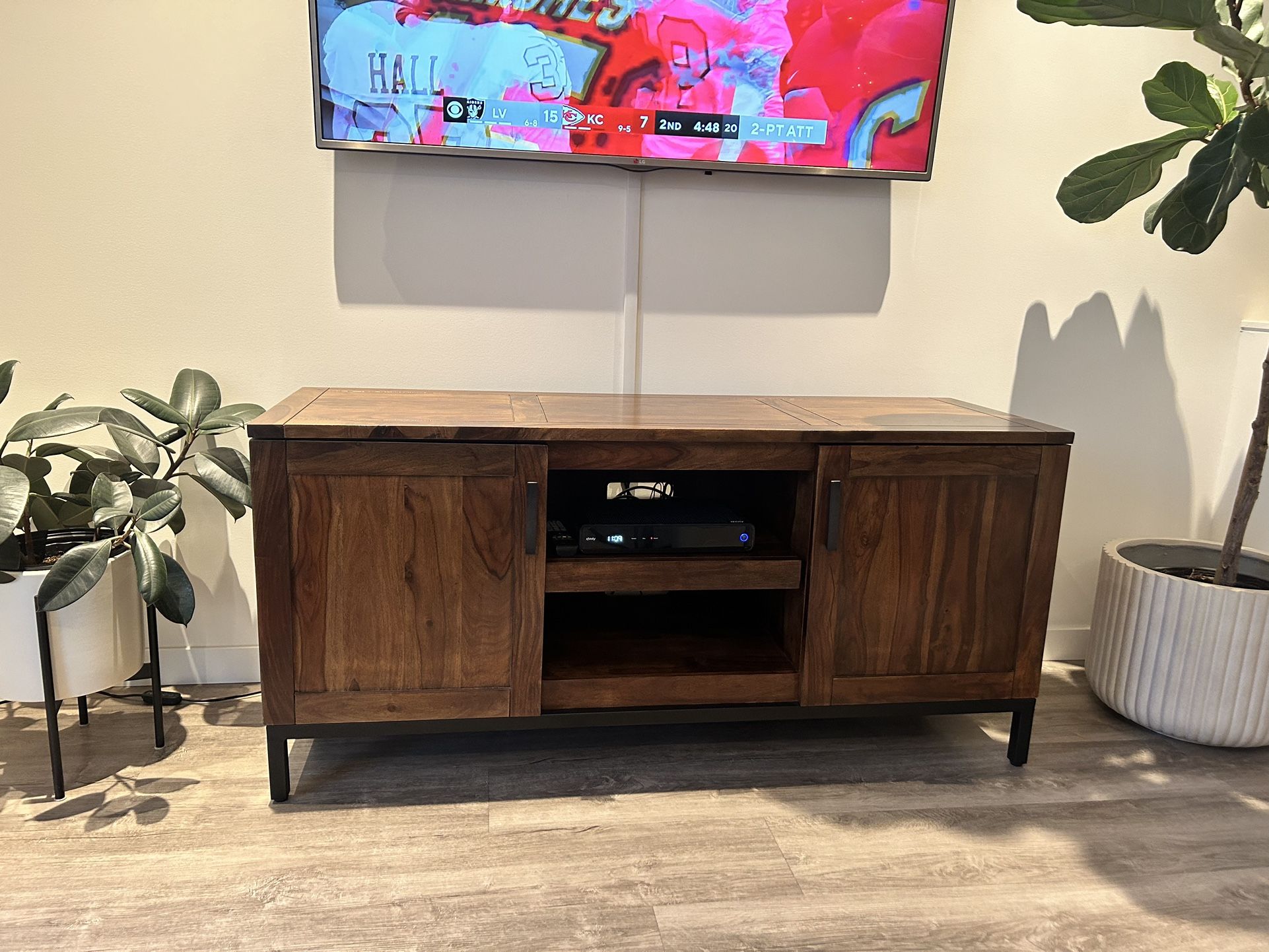 Crate and Barrel Wyatt 60” Media Console (Walnut)
