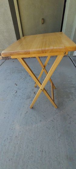 4 wood folding tv trays