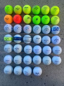 40 used golf balls