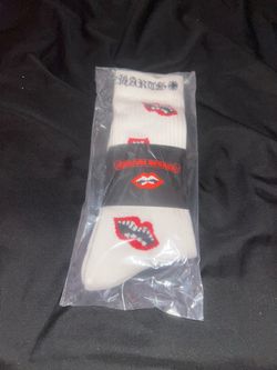 White chrome socks designer Fashion unisex
