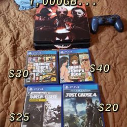 Halloween Playstation 4 Slim 1TB 1,000GB Combo Deal. Each Picture Has their Prices.. Residents evil zombies call of duty anime Minecraft fighting raci