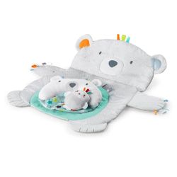 Bright Starts Tummy Time Prop & Play Baby Activity Mat with Support Pillow & Taggies - Polar Bear