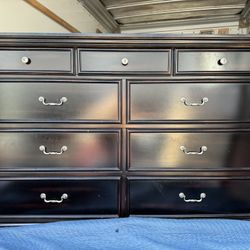 Cal King Bed Frame With Footboard & Dresser