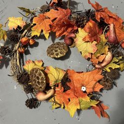 Large Fall Door Wreath 