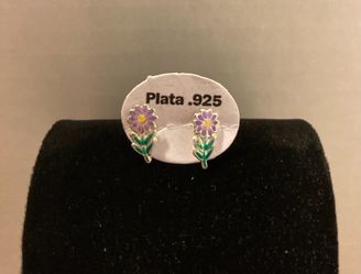 .925 Sterling Silver Flower Stud Earrings