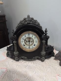 Ansonia cast iron mantle clock
