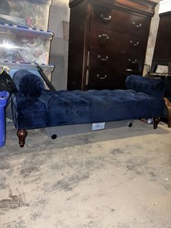 Blue Ottoman bed Bench