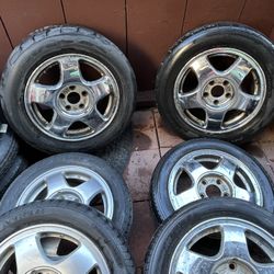 OEM ACURA NSX WHEELS SET OF 4 WHEELS WITH EXTRA REAR DRAG WHEELS $$ 350