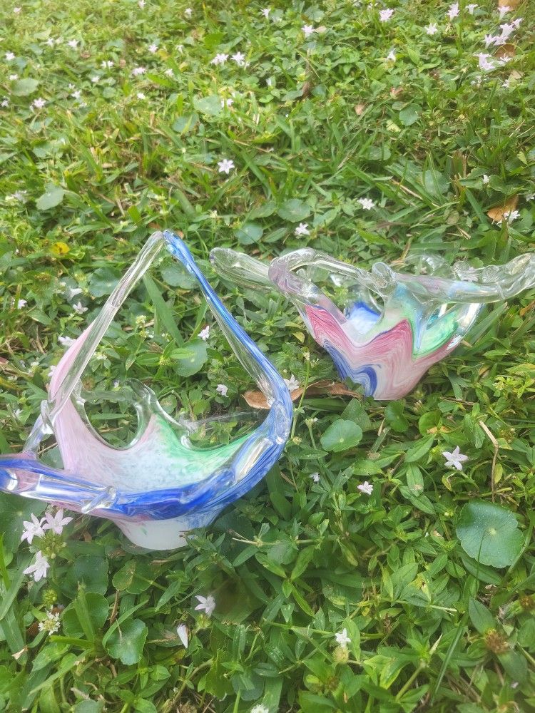 Authentic Murano Italian Art Glass Set