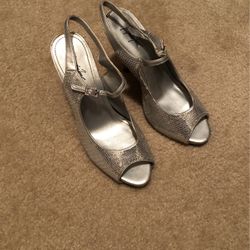 Silver Size 8 High Heels 