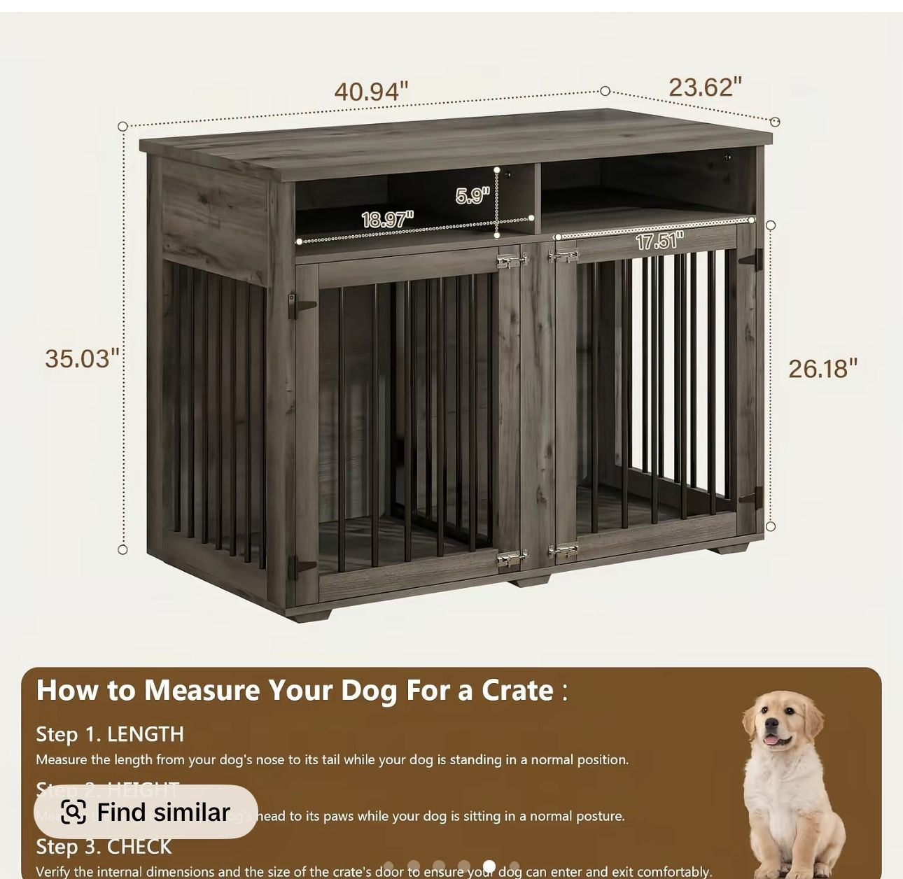 Dog Crate/ Furniture