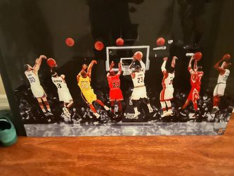 NBA Legends Large Poster Print glass