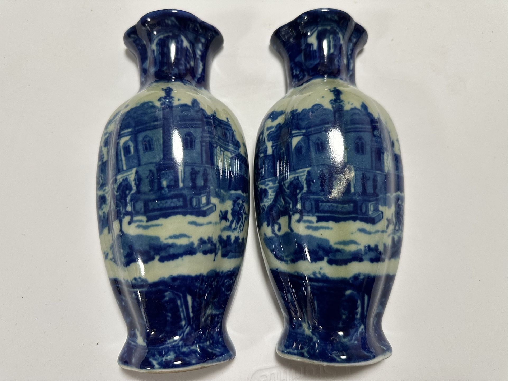 Ancient style porcelain wall vase 1 pair