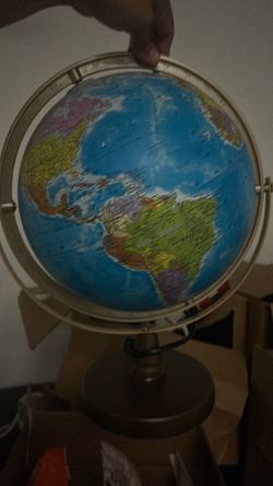 Desktop World Globe with Metal Stand