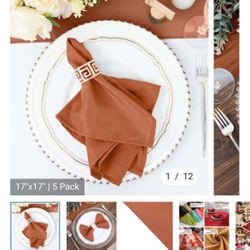 Terracotta Polyester Napkins - Over 180 