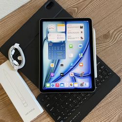 Apple iPad Air 11” M2 chip 128GB (2024 model / Gray) with keyboard and Pencil (100% battery)