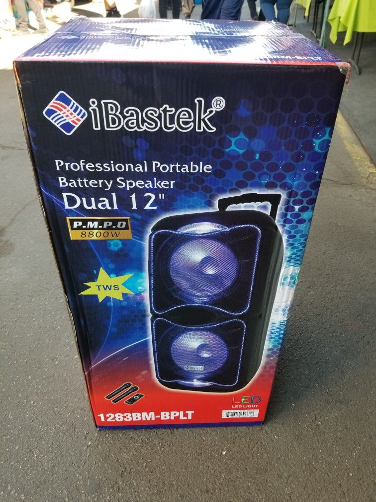 Dual 12" Ibastek Wireless Speaker