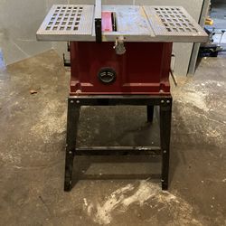 table saw with a stand