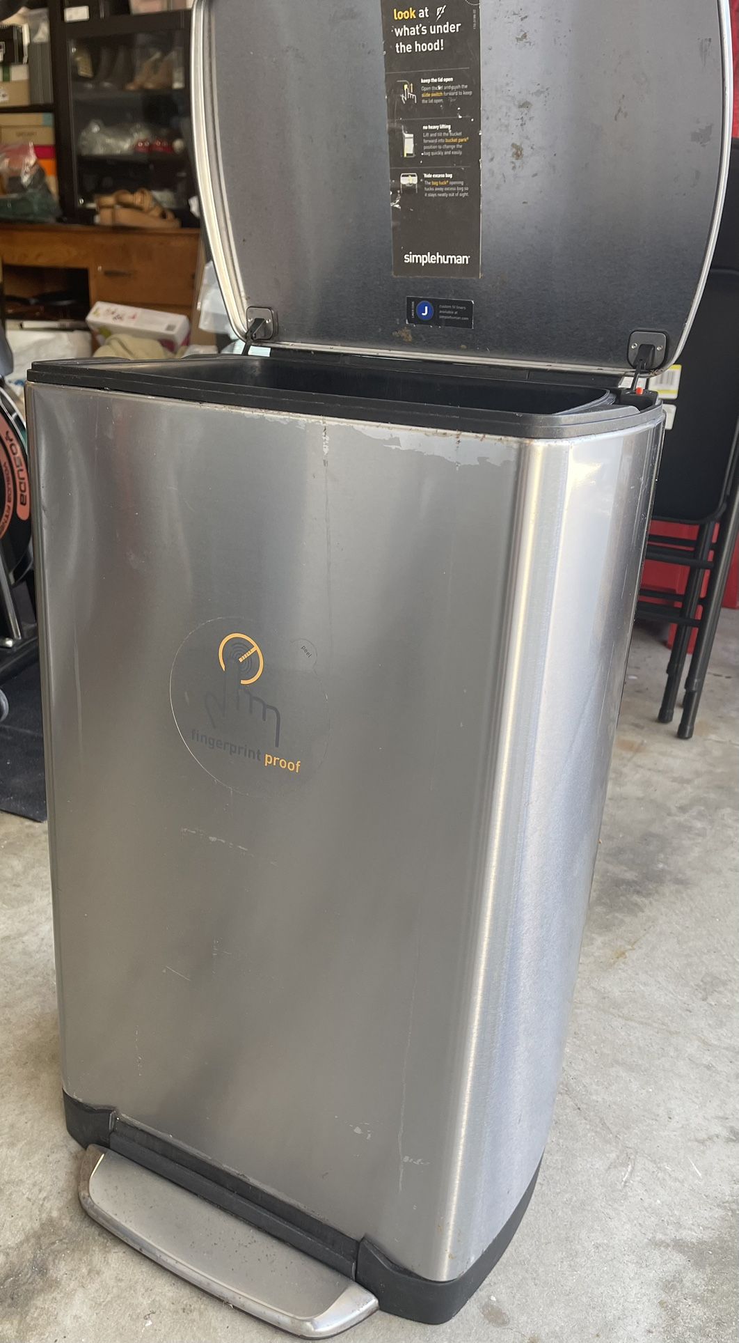 Simple Human Kitchen Trash Can