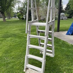 Pool Ladder - Above Ground Ladder with slide-up security feature