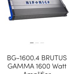 Hifonics BG-1600.4 BRUTUS GAMMA 1600 Watt Amplifier