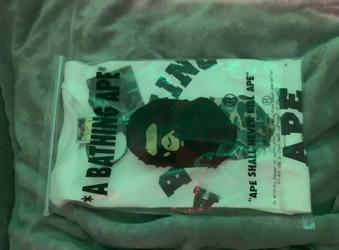White BAPE streetwear t-shirt
