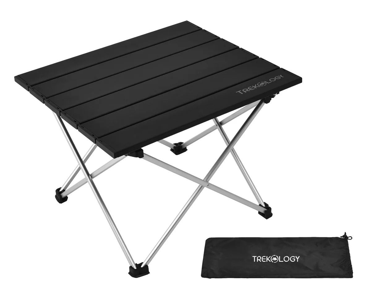 TREKOLOGY FOLDABLE ALUMINUM CAMPING TABLE WITH ENFORCED ROBUST HINGED CONNECTION NEW